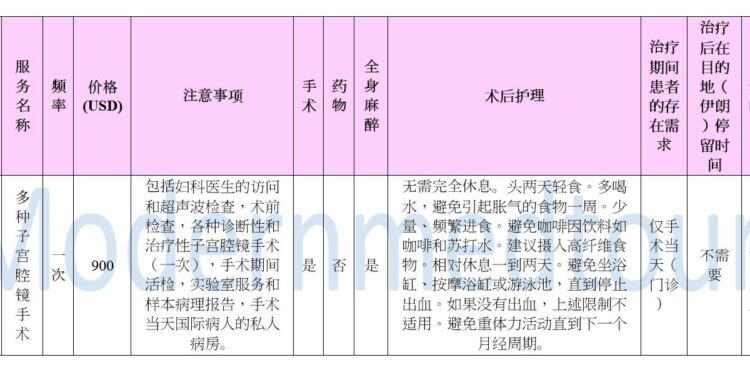 2025年子宫镜手术套餐