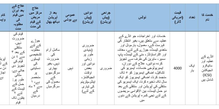 انڈے کا عطیہ اور مائیکرو انجیکشن (ICSI) پیکیج 2025